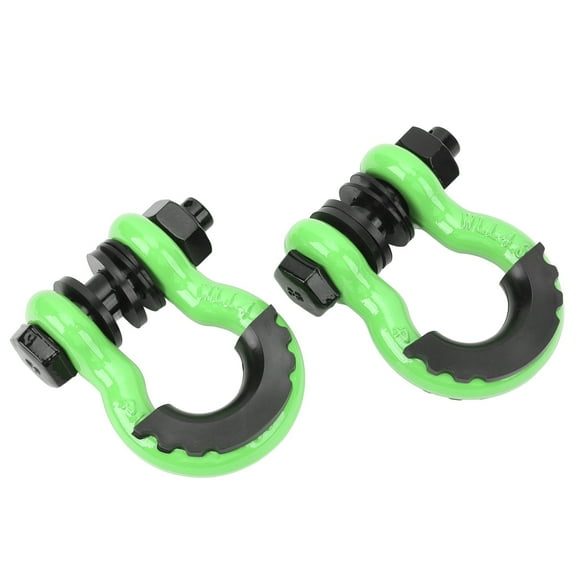 2Pcs 3/4 Inch D Ring Shackles, 5952lbs Break Strength Shackle Clevis Shackles with 7/8in Pin Isolator Washer, Heavy Duty Shackles for Tow Strap Winch OffRoad Vehicle Recovery