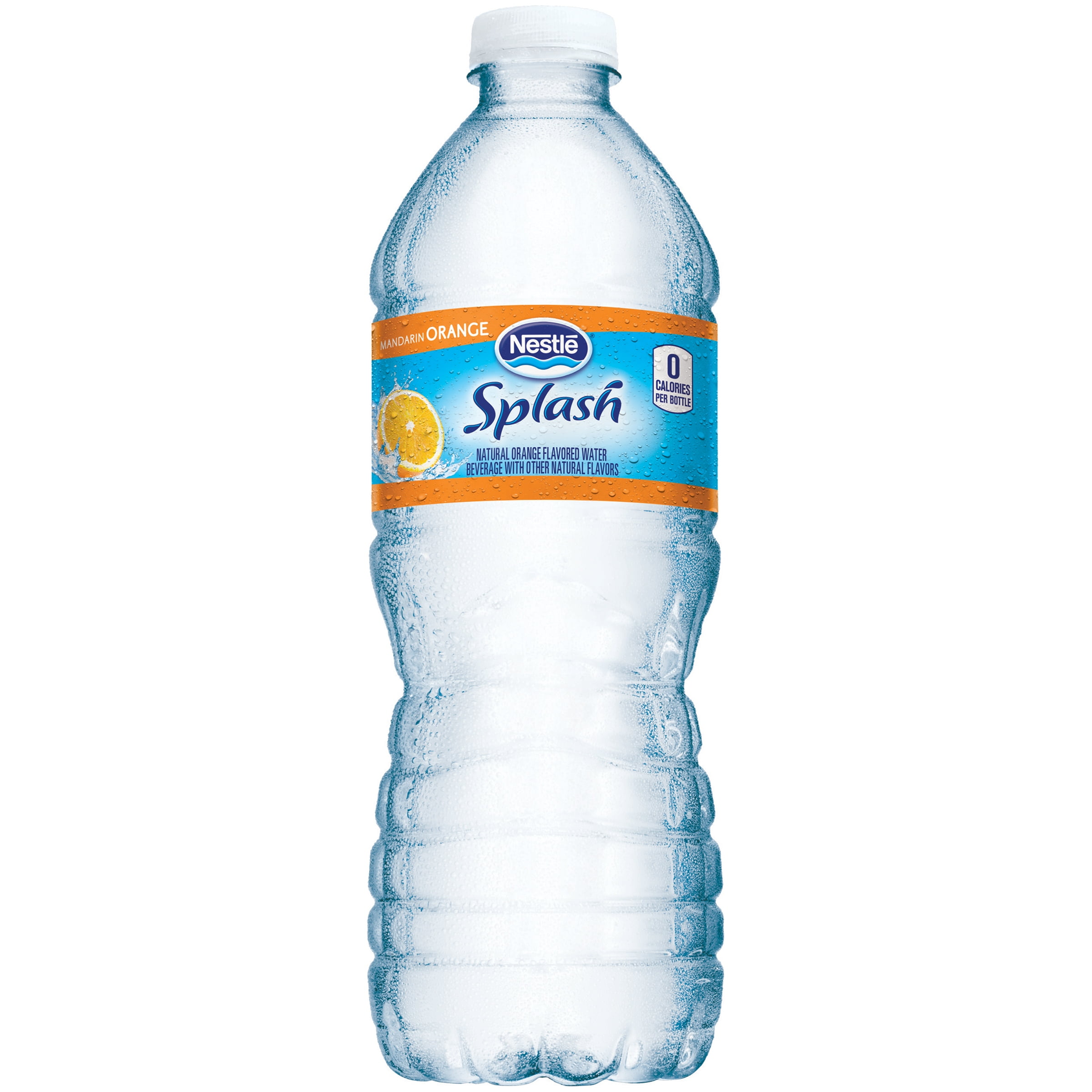 Photo 1 of 12pack NESTLE SPLASH Water Beverages with Natural Fruit Flavors, Mandarin Orange 16.9-ounce plastic bottle