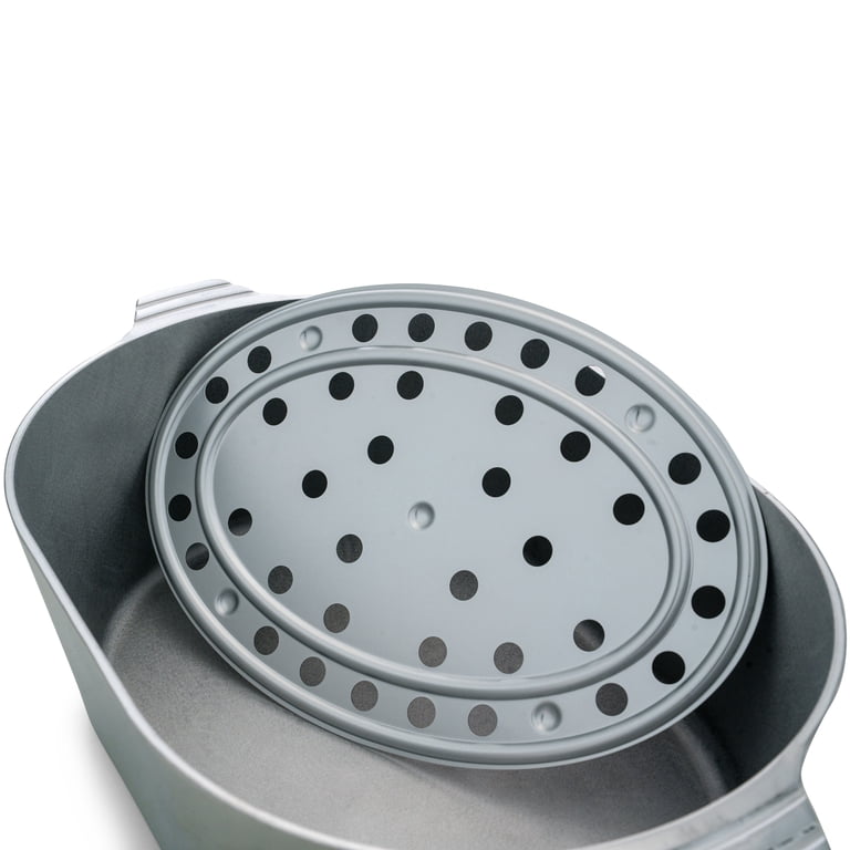 AlumaChef, Roasting Pan, 13 inch, Oval Aluminum, Oven-Safe Lid