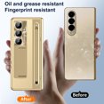 thumbnail image 5 of for Samsung Galaxy Z Fold 7 Case, with Stylus + Stylus Holder + Tempered Glass Screen Protector, All-Inclusive PU Leather Plating PC Hinge Protection Case for Samsung Galaxy Z Fold 7, Gold, 5 of 8