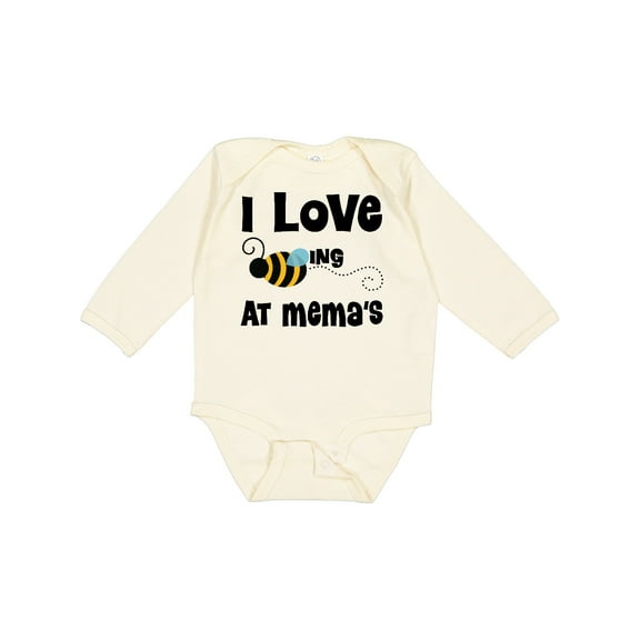 Inktastic Mema Grandchild Honeybee Boys or Girls Long Sleeve Baby Bodysuit
