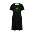 thumbnail image 5 of Oksale Short Sleeve Cotton Nightgowns for Women Soft Comfy Cute Print St.Patricks Sleep Dress for Home Casual Round Neck Summer Sleepshirts 2026 Black XL, 5 of 5