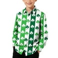 thumbnail image 1 of Blusa y camisa de manga larga con cuello vuelto para niños, camisa informal de moda para niños y niñas, camisa de manga larga con estampado del Día de San Patricio, camisa de manga larga con cuello vu, 1 of 9