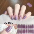 thumbnail image 3 of 14 Pcs Gradient Purple Nail Stickers For Daily & Commuter Use, No-bake Gel, Full Cover, For Women & Girls, Suitable For Both Long And Short Nails, 3 of 5