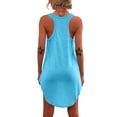 thumbnail image 4 of FASHIONWT Casual Curved Hem Sleeveless Racerback Strap Mini Women Dress, 4 of 4