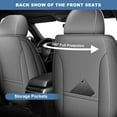 thumbnail image 3 of AQBDDBQ Front Car Seat Covers Fit for Ford Edge 2007-2025: Waterproof Leather Seat Covers Cushion Waterproof Comfort Car Seat Protector(Grey,Front Row), 3 of 9