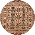 thumbnail image 1 of Ahgly Company Indoor Round Traditional Dark Sienna Brown Southwestern Area Rugs, 3' Round, 1 of 6