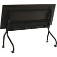 thumbnail image 4 of Lorell Espresso/Black Training Table Rectangle Top - Four Leg Base - 4 Legs - 60" Table Top Width x 23.50" Table Top Depth - 29.50" Height x 59" Width x 23.63" Depth - Assembly Required - Espresso, Bl, 4 of 6