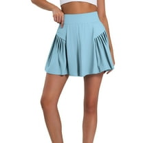 RUTAYY Women Sports Short Badminton Skirt Yoga Running Tennis Skirt Solid Color Casual Travel Skirts