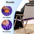 thumbnail image 5 of Ergonomic gel seat cushion, ideal for prolonged sitting, relieves tailbone and sacral pain, and enhances office chair comfort; wheelchair cushion, comfort-style wheelchair cushion (purple), 5 of 6