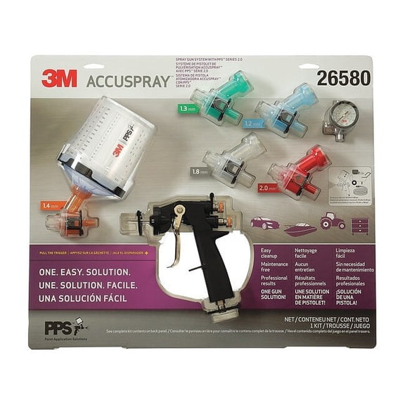 3m Spray Gun Kit, Pressure, 13 cfm at 24 psi 26580