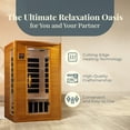 thumbnail image 3 of Dynamic Saunas Andora 2-Person Low EMF FAR Infrared Sauna, Canadian Hemlock, 3 of 12