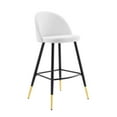 thumbnail image 3 of Modway Cordial Performance Velvet Bar Stools - Set of 2 in White, 3 of 10