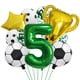 thumbnail image 1 of Set de globos con temática de fútbol, 11 unidades, con bola verde número 5 de 32 cm, 1 of 1