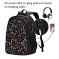 thumbnail image 2 of Easygdp Colorful Palms Mochila para Laptop de Viaje con Puerto USB, Mochila para Laptop con Puerto de Carga USB para Mujeres y Hombres, 2 of 7
