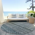 thumbnail image 6 of Addison Rugs Chantille Indoor/Outdoor Transitional Stripes Blue Washable Round Rug, 8' x 8', 6 of 6