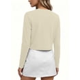 thumbnail image 2 of Anygrew Women's Lightweight Cardigan Casual Shrugs Open Front Cropped Long Sleeve Cardigan Bolero for Dress, 2 of 7
