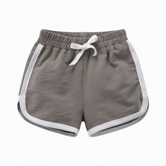 Hessimy Girls Soccer Shorts Athletic Running Active Gym Workout Quick Dry Shorts(Grey,2-3 Years)