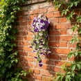 thumbnail image 3 of Artificial Purple & Pink Morning Glory Hanging Vine, Faux Trailing Petunia Flower Bouquet, Fake Hanging Plant for Indoor/Outdoor Porch and Patio Decor, 3 of 6