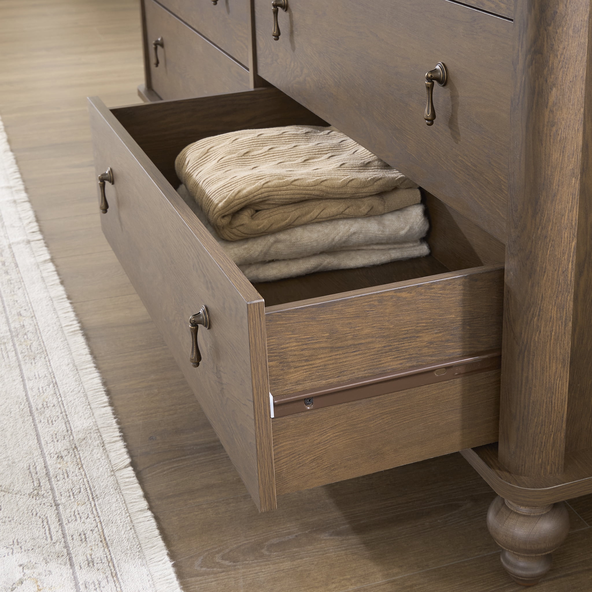 My Texas House Hartwell 9 Drawer Dresser, Heritage Oak Finish