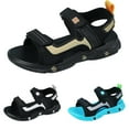 thumbnail image 4 of Otqutp Teen Boys Athletic Sports Sandals Adjustable Straps Hiking Beach Sandals for Boys Open-Toe Shoes with Rubber-Soled, 4 of 9