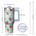 thumbnail image 2 of OBREWU Blue Strawberry Plants Fruit Tumbler with Handle and Lid,Blue Strawberry Plants Fruit 40oz Double Wall Vacuum Insulated Tumbler,Cups Gift for Women and Men, 2 of 7