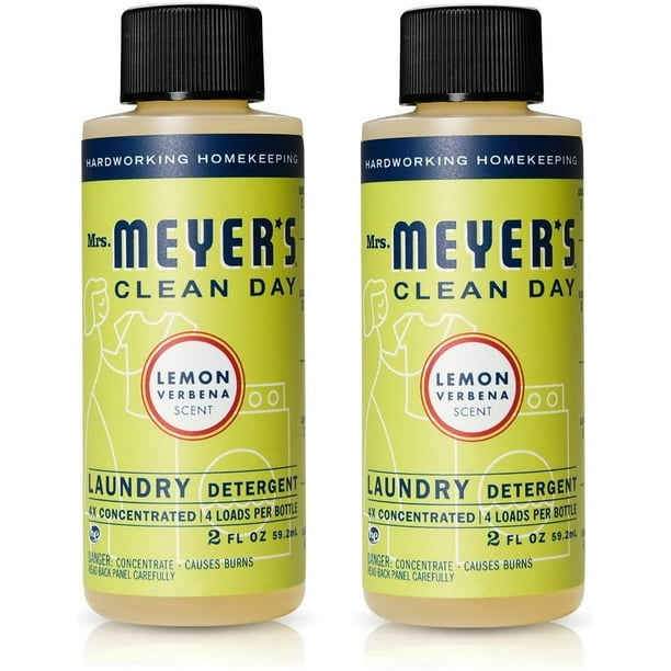MRS. MEYER'S 4x Concentrated Laundry Detergent Lemon Verbena, 2 OZ ...