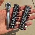 thumbnail image 2 of 22 In 1 Portable Ratchet Wrench Right Angle Screwdriver Tool With Individually Stored Steel Bits And Ergonomic Handle, 2 of 8