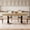 Natural wood, variant on Rectangular Dining Table 71 Inch with Two Drawers – Wooden Kitchen Table, Large Tabletop, Sturdy Double Pedestal Base – Seats 6-8