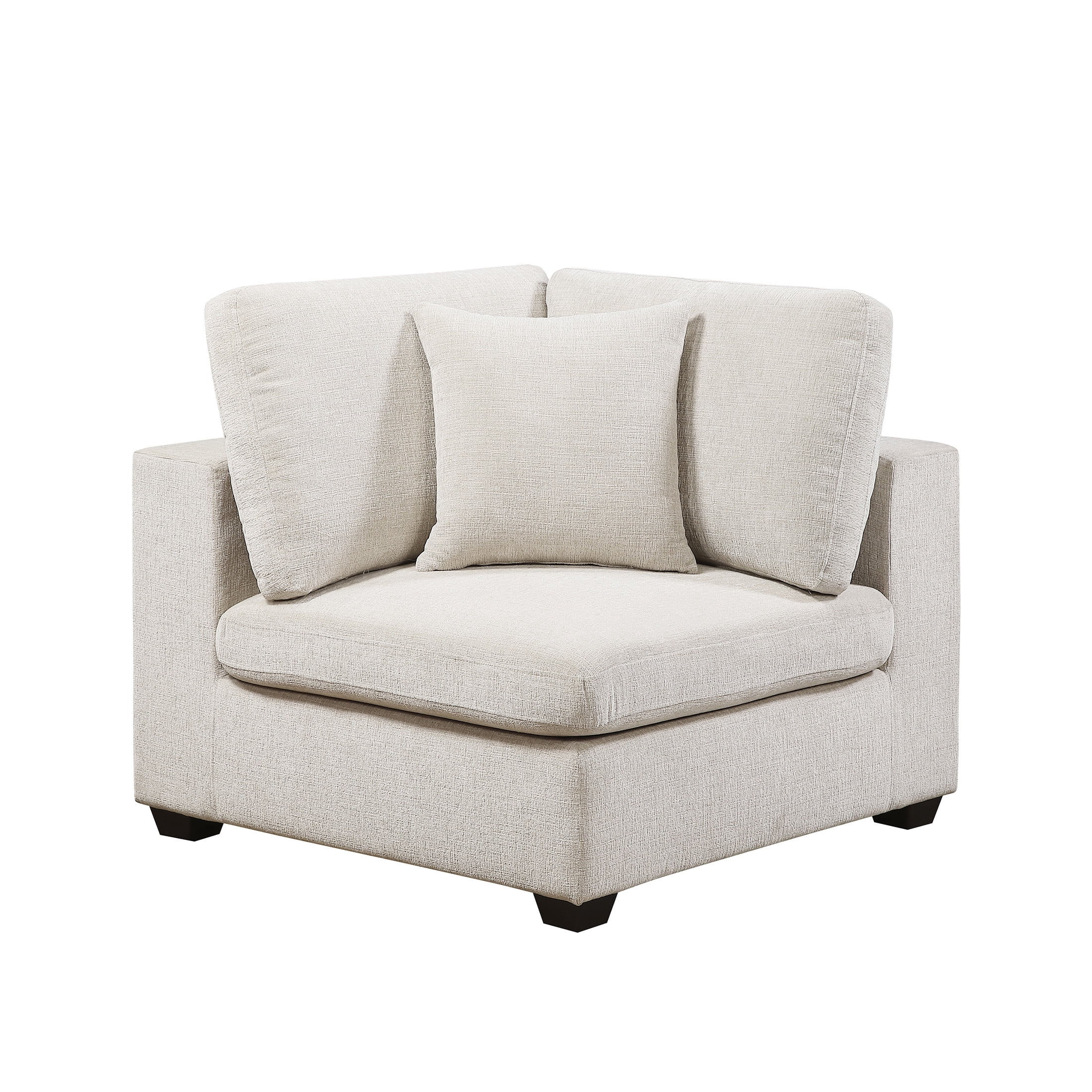 OakvillePark Crestiva Chenille Modular Unit-Corner Seat, Beige