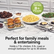 Hamilton Beach 7 Qt Programmable Slow Cooker, Stoneware Crock with Removable Pot, Includes Party Dipper Food Warmer, Black