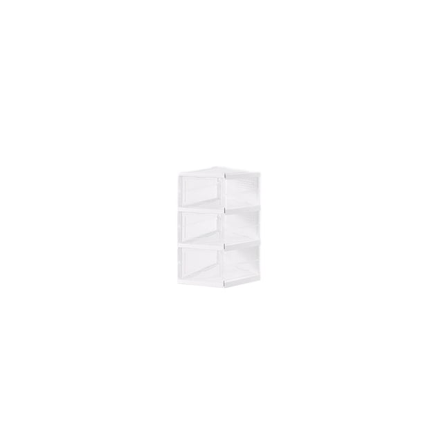 Zapatero plegable Billuyoard con caja organizadora de almacenamiento multicapa transparente 3 capas