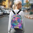thumbnail image 7 of FORMRS Mini Backpack Purse for Women Quilted Travel Daypack Casual Shoulder Bag, Colorful Starfish, 7 of 7