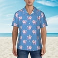thumbnail image 4 of Lsque Cute Poodle Dog pattern Hawaiian Shirt for Men, Unisex Summer Beach Casual Short Sleeve Button Down Shirts-X-Large, 4 of 9