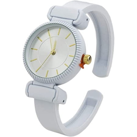 Blekon Collections Quartz Women's 27mm Case Smooth Textured Cuff Bangle Watch