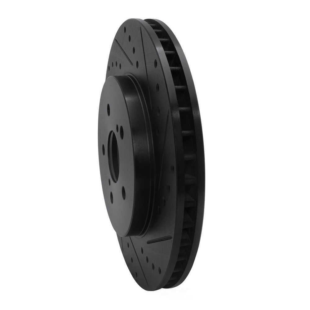 Dynamic Friction Company 633-76129R DFC Brake Rotor - Drilled And Slotted - Black