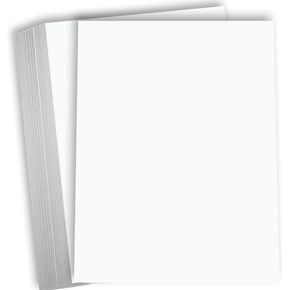 White Cardstock Thick Paper 8 1/2 x 11" Heavy Weight 120 lb Cover Card Stock - 50 Pack