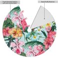 thumbnail image 3 of Tropical Flamingo Flower Palm Tree Leaf Botanical 36 Inch Christmas Tree Skirt Carpet Mat Funny Party Decor Supplies for Xmas Halloween Decorations Occasion Ornament, 3 of 6