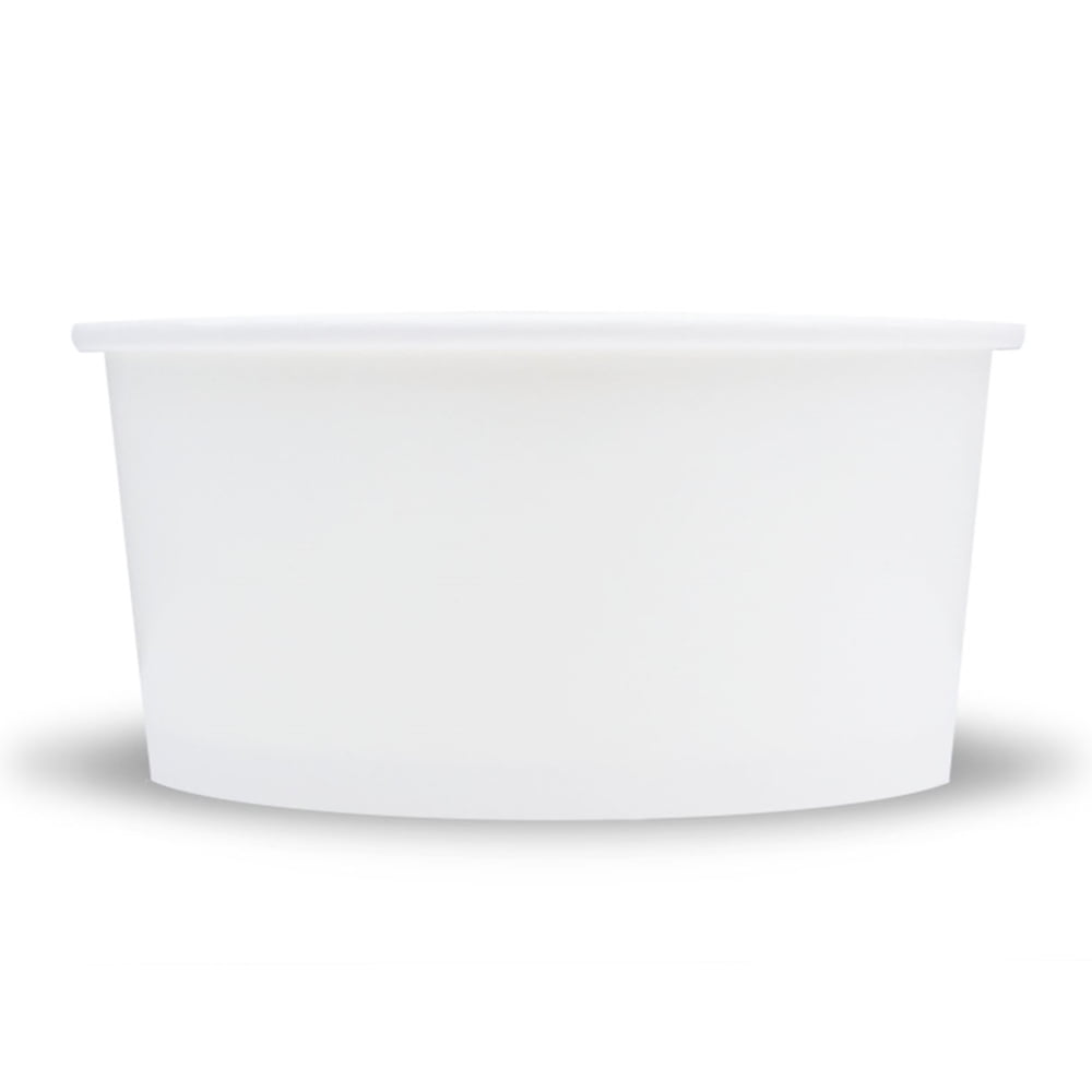 White Paper Ice Cream Cups 6 oz Dessert Bowls Comes In Many Colors & Sizes! Frozen Dessert