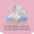 thumbnail image 4 of Inktastic My Grandma Loves Me to the Moon and Back Elephants in Clouds Boys or Girls Baby Bib, 4 of 4