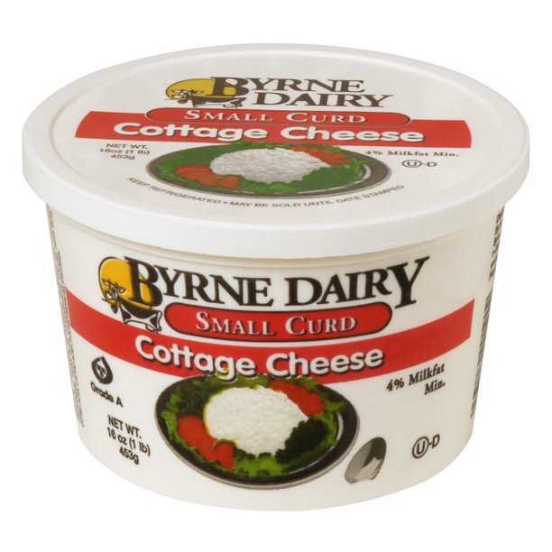 Byrne Dairy 4 Milkfat Small Curd Cottage Cheese, 16 Oz.
