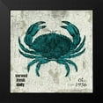 thumbnail image 2 of Grey, Jace 12x12 Black Modern Framed Museum Art Print Titled - Crab No Band Teal, 2 of 5