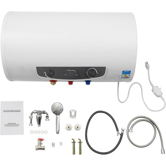 70L Electric Water Heater 1500W Wall Mounted with Shower Kit Instant Hot Water Heater Includes Faucet & Hose