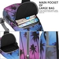 thumbnail image 4 of Ocean Glow Palm Tree Sling Backpack, Lightweight Crossbody Daypack with Coastal Paradise Print, Anti-theft Travel Bag for Outdoor Exploration, 4 of 6