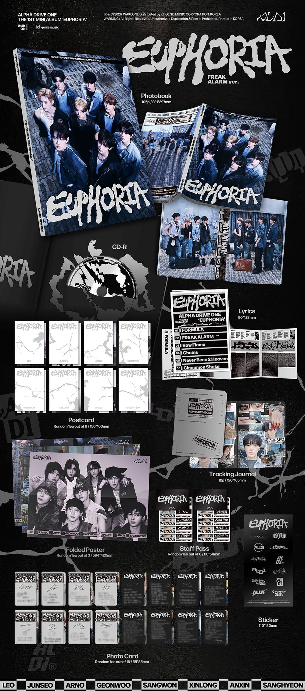 ALPHA DRIVE ONE - [EUPHORIA] 1st Mini Album STAR ROAD Version