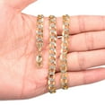 thumbnail image 4 of Nuragold 10k Real Yellow Gold Solid Cuban Curb Link 7mm Diamond Cut Pave Chain Bracelet (8"-9") Two Tone Italian Jewelry for Men, 4 of 10