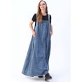 thumbnail image 5 of Jumper Dress for Women – Oversized Loose Baggy Long Overall Dresses with Adjustable Straps, Wide Hem, Pockets – Cute Casual Boho, 5 of 6