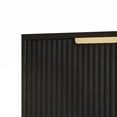 thumbnail image 5 of Home Design Everett Nightstand with Velvet Drawer Front and Gold-Tone Legs, Black, Easy Assembly, 5 of 5
