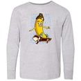 thumbnail image 3 of Inktastic Skateboarding Banana Funny Skater Long Sleeve Youth T-Shirt, 3 of 5