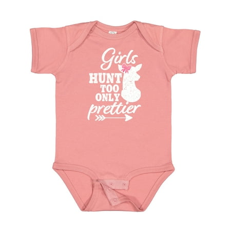 

Inktastic Hunting Girls Hunt Too Only Prettier with Doe and Arrow Gift Baby Girl Bodysuit